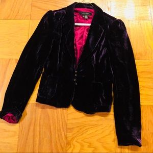 Zara blazer in purple velvet. Size Small
